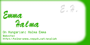 emma halma business card